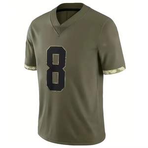 ชุดยูนิฟอร์มอเมริกันฟุตบอลและฟุตบอลแบบสั่งทำพิเศษ ระบายอากาศได้ดี ไซส์ใหญ่ แขนสั้น ขายส่งจากโรงงาน - Product Image 1