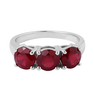 Natural Ruby Women's Adjustable <b>Ring</b> <b>925</b> Sterling <b>Silver</b> Rose Gold Plating Fashionable Inlay Setting for Engagement Shah Gems - Product Image 3