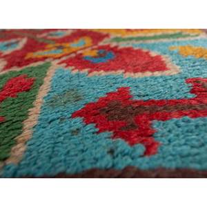 Alfombra Geométrica de Lana Kiaan Roja y Naranja 9x12 Rectangular para Sala de Estar, Modelo Pae-5913, 4m de Ancho, Alfombra de Pasillo con Diseño de Rompecabezas en Patchwork PP - Product Image 3