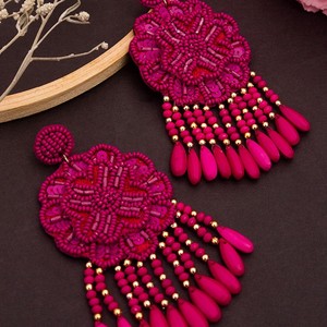 Pendientes de Cuentas Multicolores Personalizados con Cuentas Florales Verdes, Joyería Festiva para Mujer al Mejor Precio - Product Image 3