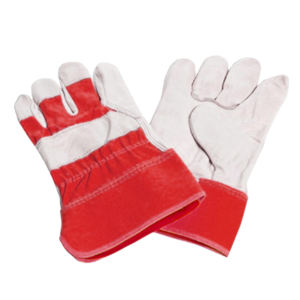 Guantes industriales de algodón resistentes canadienses de nuevo diseño Protección de trabajo de cuero de grano de Búfalo con guantes cómodos perforados - Product Image 2