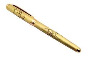 Pluma Recta Chapada en Oro Hecha a Mano por JSK ART con Impresión Tipográfica, Temas Modernos y Tradicionales, Regalo Empresarial para Graduación - Product Image 2