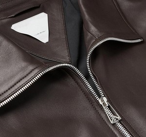 OEM Customized Outdoor Vintage Smooth Monochrome Waterproof <b>Men</b> <b>Leather</b> <b>Jacket</b> - Product Image 4