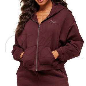 Sweats à capuche pour femmes d'hiver, surdimensionnés, légers, confortables, respirants, 100% coton polaire, logo formel sur le devant, à capuche - Product Image 5