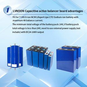 LVNOON 10A Active Balancer 1mV Precision 3S 8S 10S 12S 20S <span class=keywords><strong>21S</strong></span> 24S NCM Li-on Lifepo4 LTO Batterie avec Smartphone APP Control - Product Image 4