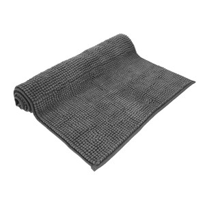 Tappeto da bagno in ciniglia di poliestere 50x80 cm. Grigio. - Product Image 5