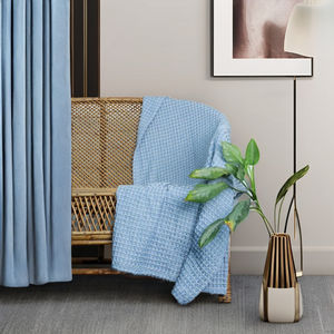 Bliss Premium Coton Jeté Élégant Mélange Gaufre Motif Doux Au Toucher Pour Chaud Bureau Maison Hôtel ou Voyage Décor - Product Image 1