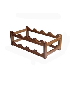 Estante de vino de madera Gabinete retro Almacenamiento Estante de vino Hogar Cocina Bar Estante independiente - Product Image 1