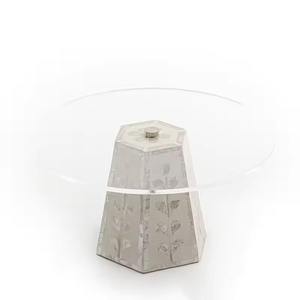 Plateau à gâteau en acrylique personnalisable de qualité supérieure avec incrustation de nacre, présentoir de desserts luxueux pour les festivals, les fêtes, les événements arabes - Product Image 1