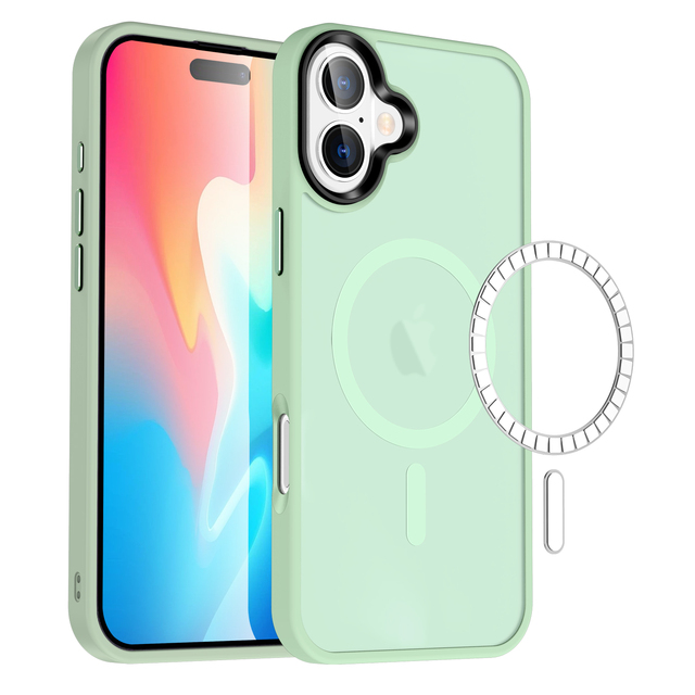 New Custom Wholesale Factory Price Colorful Luxury Design TPU+Acrylic Magnetic Ring Holder Translucent Matte Mobile Phone Case