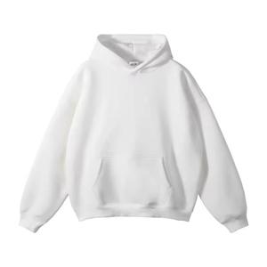 เสื้อฮู้ดดี้โอเวอร์ไซส์สำหรับผู้ชาย ผ้าคอตตอน 100% หนานุ่ม ใส่สบายสำหรับฤดูหนาว ทรงหลวมไหล่ตก พร้อมปักโลโก้ตามสั่ง - Product Image 5