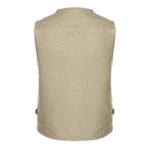 Chaleco Safari Vaquero Casual para Hombre, Color Sólido, Secado Rápido, Ecológico, Transpirable, Antiencogimiento, Antiarrugas, Prenda Exterior de Otoño con Bolsillos - Product Image 2