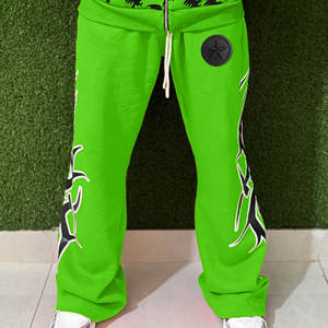 ชุดเซ็ตเสื้อผ้าสตรีทแวร์แบบยูนิเซ็กซ์ ผ้าเฟรนช์เทอร์รี่ฟอกสีแบบแอซิดวอช 2 in 1 ลายเรียบ ชุดวอร์มมีฮู้ดประดับคริสตัล กางเกงขายาวสำหรับฤดูหนาว - Product Image 5