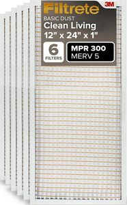แผ่นกรองอากาศ Filtrete ขนาด 12x24x1 นิ้ว MERV 5, แพ็ค 6 ชิ้น, MPR 300 Basic Dust Defense แพ็ค 6 ชิ้น - Product Image 4