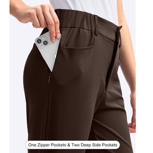 Professional Wear Golf Pant Comfort Stretch Lightweight Anti Wrinkle <b>Elastic</b> <b>Waistband</b> Modern Women Golf Pants - Product Image 6