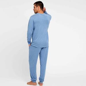 Jersey de algodón Loungewear para hombres Pijama personalizado Hombres Loungewear Hombres Pijamas Otoño Pijama Ecológico Pijama - Product Image 2
