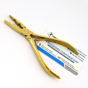 Herramientas profesionales de Extensión de cabello dorado, Alicates de acero inoxidable con 2 agujeros, alicates sostenibles para prensar microcuentas, alicates para prensar el cabello - Product Image 4