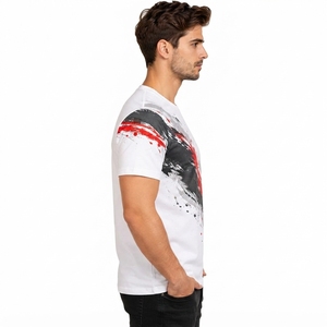 T-shirt classique décontracté pour hommes, à manches courtes, conçu avec un tissu respirant, idéal pour la course à pied, le fitness, le travail et les sorties du week-end - Product Image 4