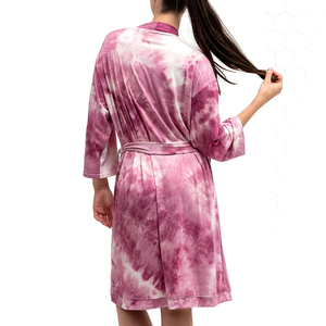 Peignoir en coton tricoté léger pour femmes Conception unique avec tissu gaufré Longueur de mollet à manches longues OEM ODM Utilisation hôtelière disponible - Product Image 6