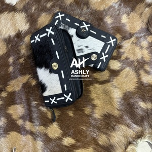 Nueva billetera de piel de vaca para mujer, tarjeteros, monedero, últimas tendencias, bolsos de cuero con cierre de botón, Correa con asa, bolsos personalizados - Product Image 3