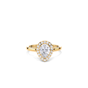 IGI Certified 1CT Pear Cut Halo Lab Grown Diamond Engagement/Wedding <b>Ring</b> In 14K Yellow/White/Rose Gold Luxury Bridal <b>Ring</b> - Product Image 5
