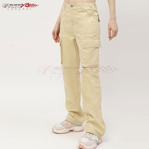 Pantalon Cargo de style tactique pour femmes avec fermetures éclair latérales et poches sécurisées pour un usage fonctionnel Pantalon Cargo léger pour femmes - Product Image 4