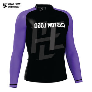 Wholesale Custom MMA Rash Guard Custom Sublimation Printed <b>Bjj</b> Rash Guard High Quality Fight Training Rash Guard - Product Image 2