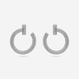 Pendientes de Aro con Perlas Geométricas para Fiesta - Pendientes Modernos de Aleación de Zinc - Product Image 6