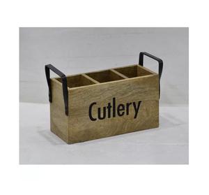 Metal Caddy Holder for Cutlery Sets New Design Wood and Metal Combination Caddy for Cutlery Set New Look Metal Caddy Holder - Product Image 6