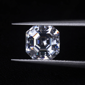 Piedra suelta de moissanita cortada Asscher de 7,5mm con certificado GRA Alternativa de diamante de laboratorio de gemas de corte escalonado elegante - Product Image 4