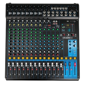 5 Core Audio Mixer 16 Channel DJ Soundboard <b>USB</b> Interface <b>Bluetooth</b> Mixing Console w 24 SPX Effect - Product Image 1