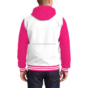 Veste universitaire en laine de qualité supérieure avec col montant et logo brodé sur le devant - Design authentique de l'équipe - Product Image 2