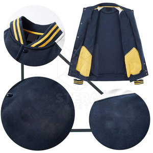 Chaqueta Lettermen de Diseño Único Personalizada para Hombre, Cuello Alto, Súper Calidad, 100% Algodón, Temporada de Invierno, Talla Adulto, Transpirable - Product Image 5