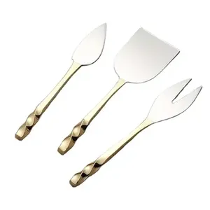 Exclusivo Juego de Cuchillos para Queso de Acero Inoxidable de 4 Piezas, Pulido Espejo, Ecológico, Apto para Lavavajillas, Elegante Cubertería para Servir en Bodas - Product Image 5