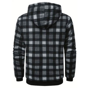 Sweat-shirt à capuche en sherpa personnalisé pour homme, nouvelle arrivée, lourd, épais, en fourrure, pour l'hiver - Product Image 3