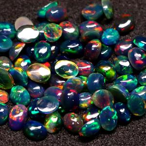 Véritable Opale Noire Ethiopienne Ovale Cabochon Gemme Pour la Fabrication de Bijoux 4x6mm Haute Qualité Naturel Noir Opale Cabochons Lot en Vrac - Product Image 5
