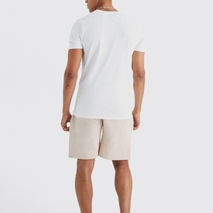 Pantalones cortos de secado rápido de poliéster/algodón para hombre con cordón estampado en 3D informal con cintura elástica cómoda personalizada de la mejor calidad al por mayor - Product Image 4