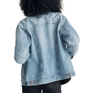 Chaqueta Vaquera de Mezclilla Personalizada 100% Algodón Transpirable para Mujer, Estilo Holgado, Ropa de Abrigo de Primavera - Product Image 3