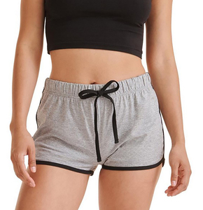 กางเกงขาสั้นเอวกลางมีกระเป๋าของผู้หญิงกางเกงขาสั้นผ้าถัก100% ระบายอากาศได้ดีแห้งเร็ว - Product Image 2