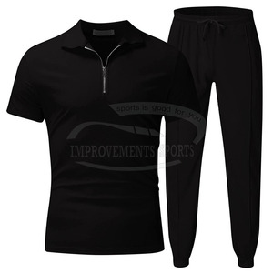 Sweat-shirt à capuche décontracté et à manches courtes pour hommes, ensemble de bas de survêtement d'hiver de bonne qualité pour l'été - Product Image 1