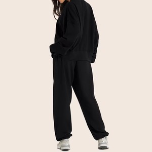 Ensemble survêtement long oversize pour femme, coupe ample, deux pièces, sweat-shirt et pantalon de jogging, polaire doux, confortable, écologique, respirant - Product Image 3