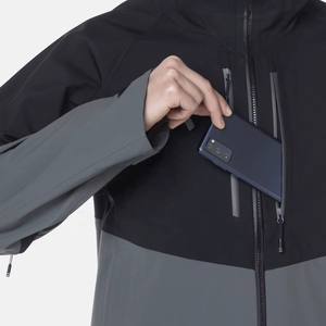 Custom Waterproof Canvas Winter Ski Outdoor Hiking <b>Soft</b> <b>Shell</b> <b>Jacket</b> Stand Collar Front Logo Multiple Pockets <b>Mens</b> Softshell - Product Image 3