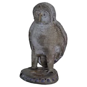 High Quality Modern Metal Crafts Sculpture Owl Animal Figurine Aluminum Cast For Home Decoration Accessories