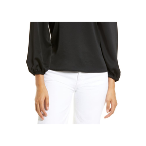 Camicetta Casual da Donna Bianca Taglia XL, Motivo a Righe e Tinta Unita, Stile Vintage in Tessuto Popeline e Chiffon per Primavera e Autunno - Product Image 3