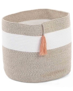 Cesta de ropa sucia de cuerda de algodón puro de Material Natural, cesto de almacenamiento de ropa sucia, cesta de almacenamiento tejida para guardería de bebé para cubo de juguete Deco - Product Image 4