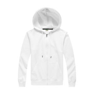 2025 sudaderas con capucha con cremallera completa bordada de algodón personalizable para hombre, ropa en blanco de patrón sólido de invierno con impresión personalizada - Product Image 1