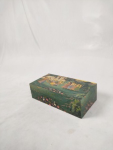 Caja de Joyería Decorativa de Lujo Hecha a Mano en India, con Incrustaciones de MDF, Pulida, Rectangular, Cuadrada, con Diseño Floral Budista - Product Image 5