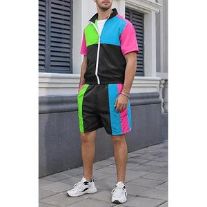 2025 traje de jogging de nailon de alta calidad con bordado personalizado para hombre logotipo reflectante cremallera transpirable conjunto cortavientos de dos piezas - Product Image 3