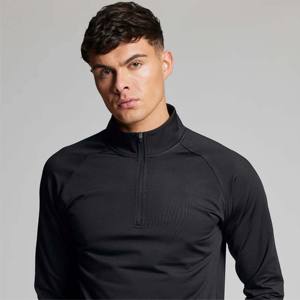 Pull-over à fermeture éclair en coton 1/4 pour hommes Chemise de golf légère évacuant l'humidité, élégante et confortable pour jouer Logo personnalisé ODM - Product Image 2
