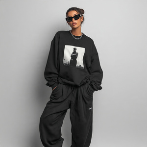 เสื้อสเวตเชิ้ตแบบซับลิเมชั่น OEM สำหรับผู้ชาย ทรงหลวม ไหล่ตก พิมพ์ลาย เสื้อสเวตเชิ้ตผู้ชายสำหรับฤดูหนาว ทรงหลวม สไตล์ย้อมสีแบบแอซิดวอช เสื้อสเวตเชิ้ตแบบซับลิเมชั่นสำหรับผู้ชาย - Product Image 4